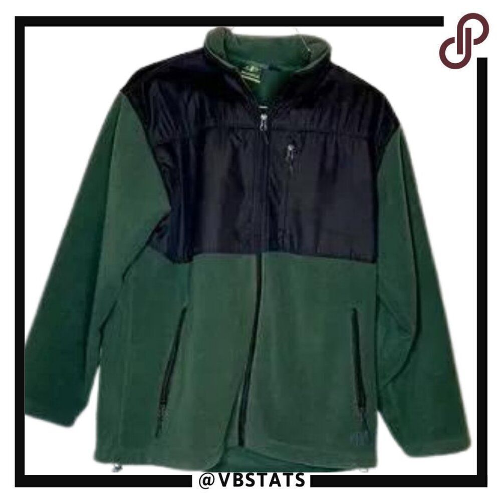 Medium NordicTrack Green-Black Fleece Jacket‎